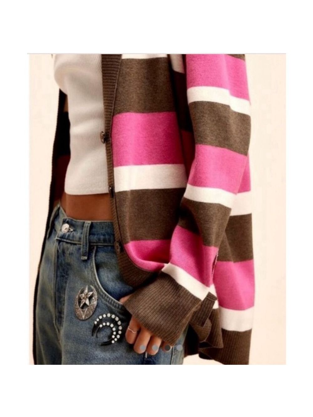NWT Free People League Of Your Own Cardigan Sweater – XS – $198 Retail - Picture 4 of 4